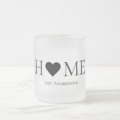Modernes Minimal-Zuhause-Personalisiertes Geschenk Mattglastasse (Mittel)