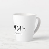 Modernes Minimal-Zuhause-Personalisiertes Geschenk Milchtasse (Rechte Ecke)