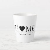Modernes Minimal-Zuhause-Personalisiertes Geschenk Milchtasse (Vorderseite)
