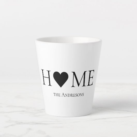 Modernes Minimal-Zuhause-Personalisiertes Geschenk Milchtasse (Vorderseite)