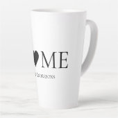 Modernes Minimal-Zuhause-Personalisiertes Geschenk Milchtasse (Rechte Ecke)