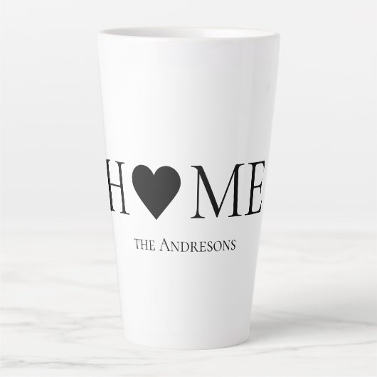 Modernes Minimal-Zuhause-Personalisiertes Geschenk Milchtasse (Vorderseite)