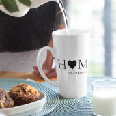 Modernes Minimal-Zuhause-Personalisiertes Geschenk Milchtasse