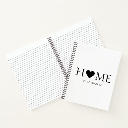 Modernes Minimal-Zuhause-Personalisiertes Geschenk Notizblock (Innenseite)