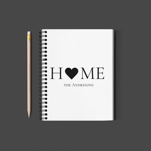 Modernes Minimal-Zuhause-Personalisiertes Geschenk Notizblock