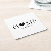 Modernes Minimal-Zuhause-Personalisiertes Geschenk Rechteckiger Pappuntersetzer (angewinkelt)