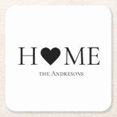 Modernes Minimal-Zuhause-Personalisiertes Geschenk Rechteckiger Pappuntersetzer (Vorderseite)