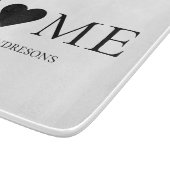 Modernes Minimal-Zuhause-Personalisiertes Geschenk Schneidebrett (Ecke)