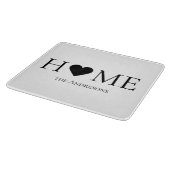 Modernes Minimal-Zuhause-Personalisiertes Geschenk Schneidebrett (Ecke)