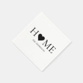 Modernes Minimal-Zuhause-Personalisiertes Geschenk Serviette (Ecke)