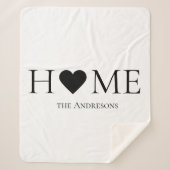 Modernes Minimal-Zuhause-Personalisiertes Geschenk Sherpadecke (Vorderseite)