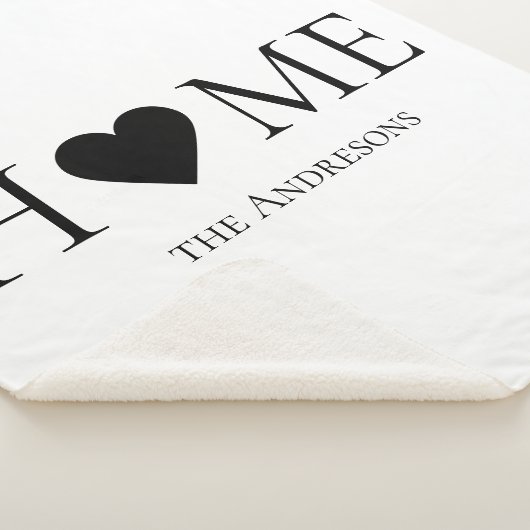 Modernes Minimal-Zuhause-Personalisiertes Geschenk Sherpadecke (3/4)