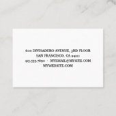 Modernes Minimal-Zuhause-Personalisiertes Geschenk Visitenkarte (Rückseite)