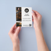 Modernes Minimales 3-Foto-Logo-QR-Code-Geschäft Flyer (Gruppe)