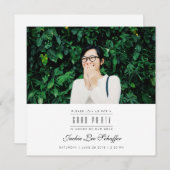 Modernes & minimales Abschluss Foto laden ein Einladung (Vorne/Hinten)