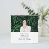 Modernes & minimales Abschluss Foto laden ein Einladung (Stehend Vorderseite)