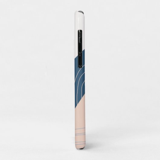 Modernes minimales abstrakt geometrisches Blau & R Case-Mate iPhone Hülle (Hinten/Links)