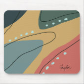 Modernes, minimales abstraktes geometrisches Herbs Mousepad (Vorne)