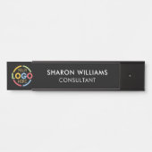 Modernes, minimales Berufliches Firmenlogo Türschild (Vorderseite )