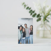 Modernes Minimales Berufliches Foto-Logo Visitenkarte (Stehend Vorderseite)