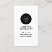 Modernes Minimales Berufliches Foto-Logo Visitenkarte (Rückseite)