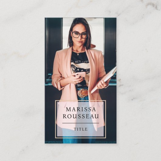 Modernes minimales Berufliches Foto Visitenkarte (Vorderseite)