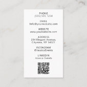 Modernes Minimales Berufliches Script Monogram Fot Visitenkarte (Rückseite)