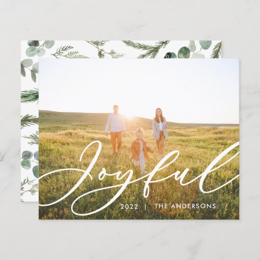 Modernes, minimales Blatt-1-Foto-Drehbuch (Vorne/Hinten)