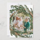 Modernes, minimales Blattwerk 1 Foto Weihnachten (Rückseite)