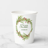 Modernes, minimales Blattwerk Elegante Drehbuch We Pappbecher (Rückseite)