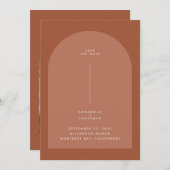 Modernes minimales bohemianisches Terrakotta Foto  (Vorne/Hinten)