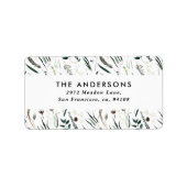 Modernes minimales botanisches, elegantes Eukalypt Adressaufkleber (Vorne)