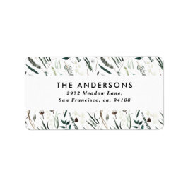 Modernes minimales botanisches, elegantes Eukalypt Adressaufkleber