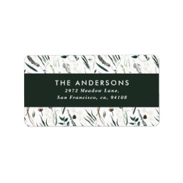 Modernes minimales botanisches elegantes Eukalyptu Adressaufkleber