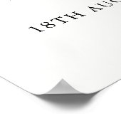 Modernes Minimales Brautparty Begrüßungspapier Poster (Ecke)