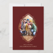 Modernes minimales Burgund- und Foto (Vorderseite)