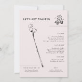 Modernes Minimales Camping | Bachelorette Weekend Einladung (Rückseite)