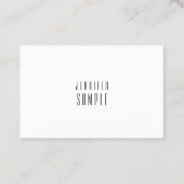 Modernes minimales Design Anspruchsvolle intellige Visitenkarte (Vorderseite)