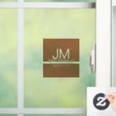 Modernes minimales Design | braun und transparent Fensteraufkleber (Zuhause)