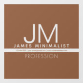 Modernes minimales Design | braun und transparent Fensteraufkleber (Blatt)