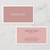 Modernes Minimales Design Einfache Schlichte Elega Visitenkarte (Vorne/Hinten)