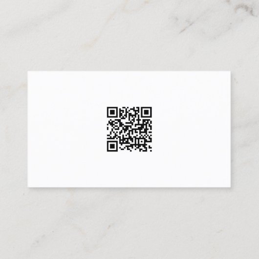 Modernes minimales Design Eleganter Beruflicher QR Visitenkarte (Rückseite)