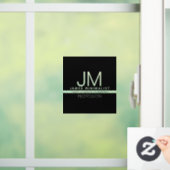 Modernes minimales Design | Schwarz und Transparen Fensteraufkleber (Zuhause)