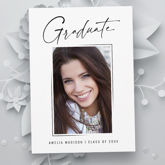 Modernes, minimales, einzigartiges Ink Script Grad Ankündigung