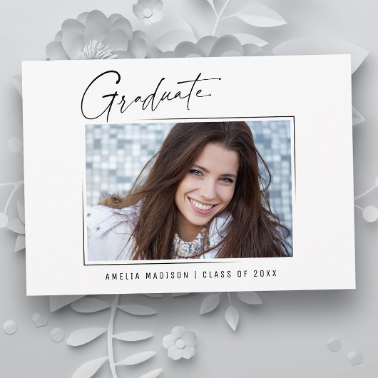 Modernes, minimales, einzigartiges Ink Script Grad Ankündigung