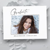 Modernes, minimales, einzigartiges Ink Script Grad Postkarte