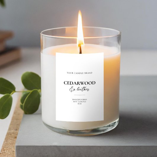 Modernes, minimales Elegantes Candle Label Lebensmitteletikett
