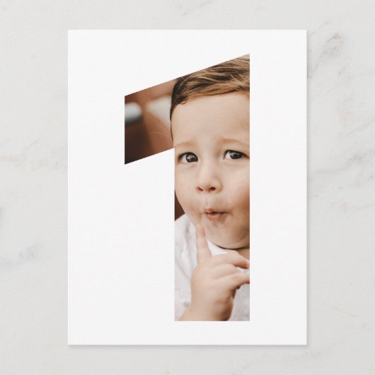 Modernes Minimales Foto 1. Einladung Postkarte (Vorderseite)