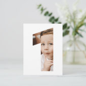 Modernes Minimales Foto 1. Einladung Postkarte (Stehend Vorderseite)