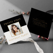 Modernes minimales Foto 21. Geburtstag Einladung